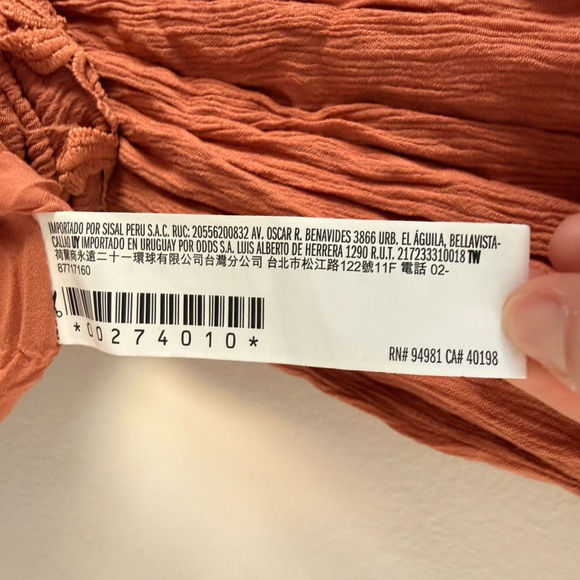 Women’s Plus Size Boho Peach Strapless Lace Maxi Dress Forever21 2X Cottagecore - Picture 7 of 8